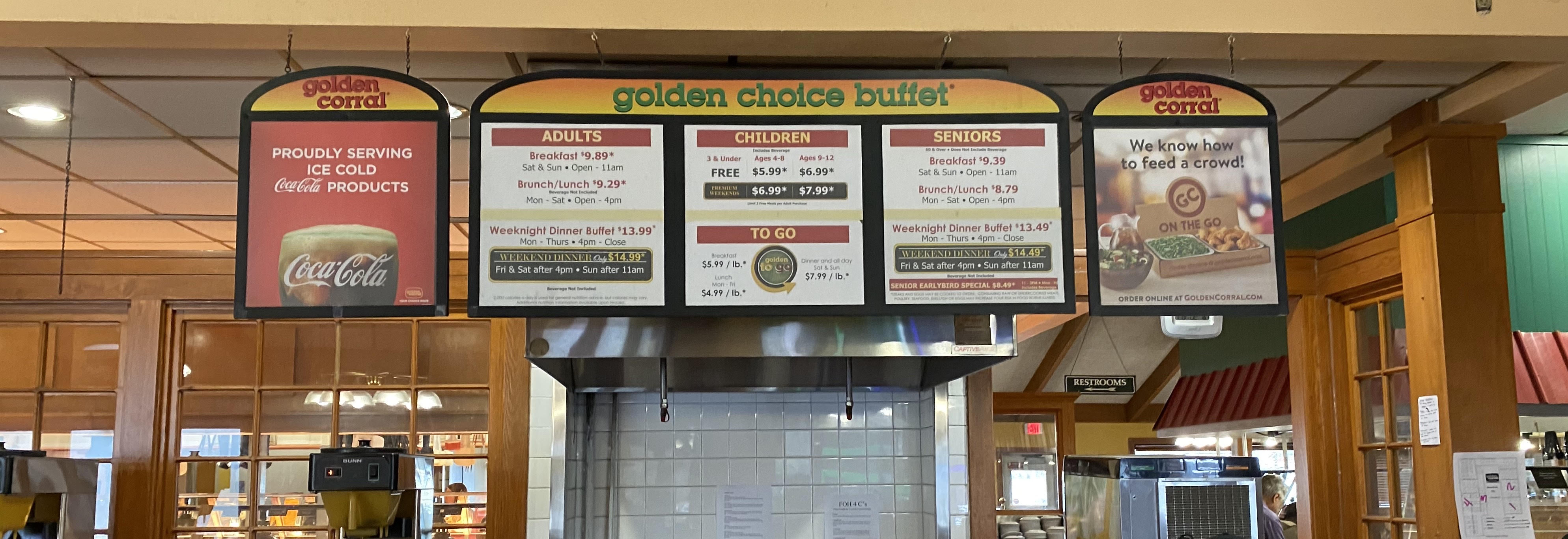 Golden Corral Prices (2021 Update) DineIn, ToGo, and Take Out Menus